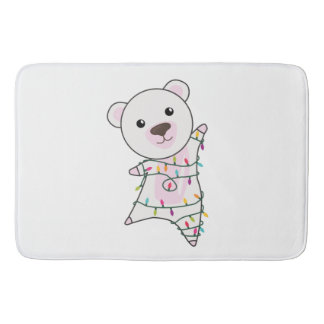 Polar Bear Weihnachtsschnee Wintertiere Polar Badematte