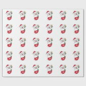 Polar Bear Weihnachtsschnee Wintertiere Polar Geschenkpapier (Flach)