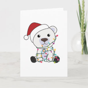 Polar Bear Weihnachtsschnee Wintertiere Polar Karte