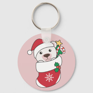 Polar Bear Weihnachtsschnee Wintertiere Polar Schl Schlüsselanhänger