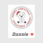 Polar Bear Weihnachtsschnee Wintertiere Polar Sti Aufkleber (Blatt)