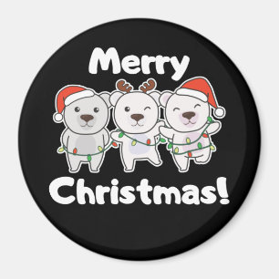 Polar Bear Weihnachtstiere Polar Bears Merry Mag Magnet