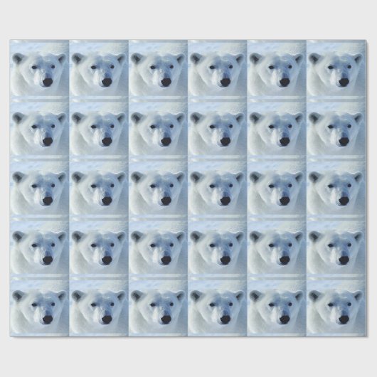 Polar Bear Weihnachtswrapping Paper Geschenkpapier (Flach)