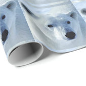 Polar Bear Weihnachtswrapping Paper Geschenkpapier (Rolleneckpunkt)
