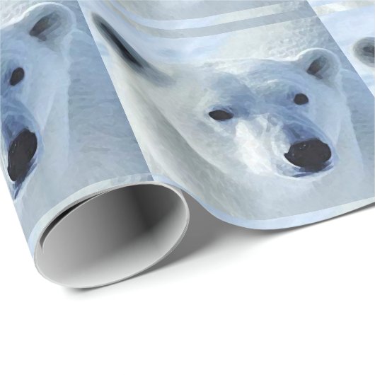 Polar Bear Weihnachtswrapping Paper Geschenkpapier (Rolleneckpunkt)