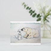 Polar Bear Westies Postkarte (Stehend Vorderseite)