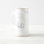 Polar Bear white stein w gold trimmung Bierglas (Vorderseite Links)