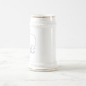 Polar Bear white stein w gold trimmung Bierglas (Mittel)