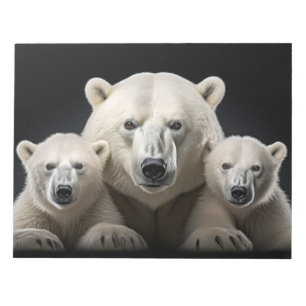 Polar Bear Wild Animal Portrait Fierce Power Notizblock