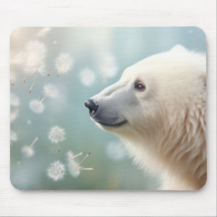 Polar Bear Wild Animal Tranquil Friedlich Mousepad