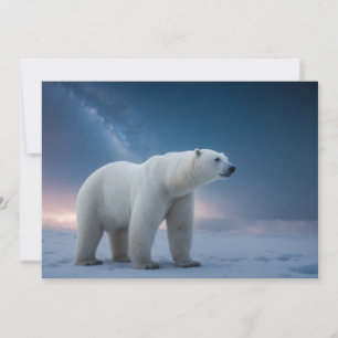 Polar Bear Wild Majestic Animal on a Starry Galaxy Ankündigung