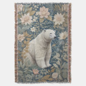Polar Bear William Morris Inspiriert floral Decke (Vorderseite Vertikal)