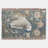 Polar Bear William Morris Inspiriert floral Decke (Vorderseite)
