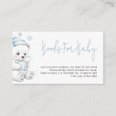 Polar Bear Winter Baby Boy Shower Books Request Begleitkarte (Vorderseite)