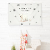 Polar Bear Winter Baby Dusche Banner (InSitu)