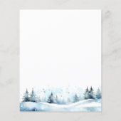 Polar bear winter baby Dusche Budget Einladung (Rückseite)