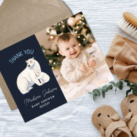 Polar Bear Winter Baby Dusche Vielen Dank