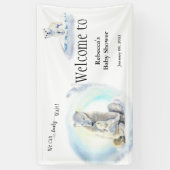 Polar Bear Winter Baby Dusche Willkommen Banner (Vertikal)