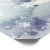 Polar Bear Winter Baby Dusche Willkommen Poster (Ecke)