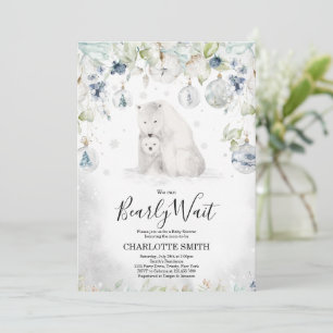 Polar Bear Winter Baby Shower Einladung
