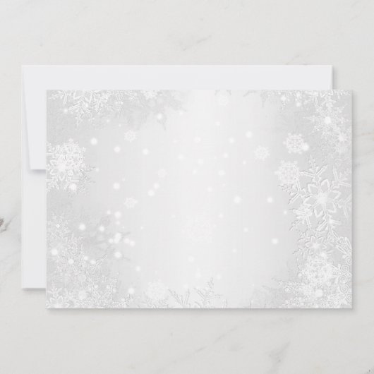 Polar Bear Winter Baby Shower Einladung (Rückseite)