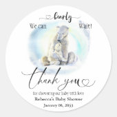 Polar Bear Winter Bearly Wait Baby Dusche Gefallen Runder Aufkleber (Vorderseite)