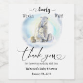 Polar Bear Winter Bearly Wait Baby Dusche Gefallen Weinetikett (Einzelnes Label)
