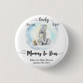 Polar Bear Winter Bearly Wait Baby Shower Mommy to Button (Vorderseite)