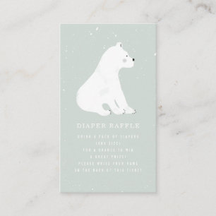 Polar Bear Winter Blue Baby Dusche Windelwanne Win Begleitkarte