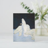Polar Bear Winter Magic Postcards = Edmund Dulac Postkarte (Stehend Vorderseite)