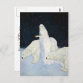 Polar Bear Winter Magic Postcards = Edmund Dulac Postkarte (Vorne/Hinten)