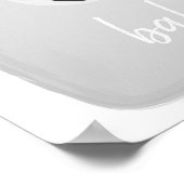 Polar Bear Winter Neutral Gray Baby Shower Poster (Ecke)