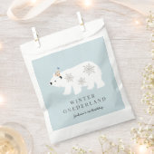Polar Bear Winter Onederland Blue 1. Geburtstag Geschenktütchen (Ausgeschnitten)