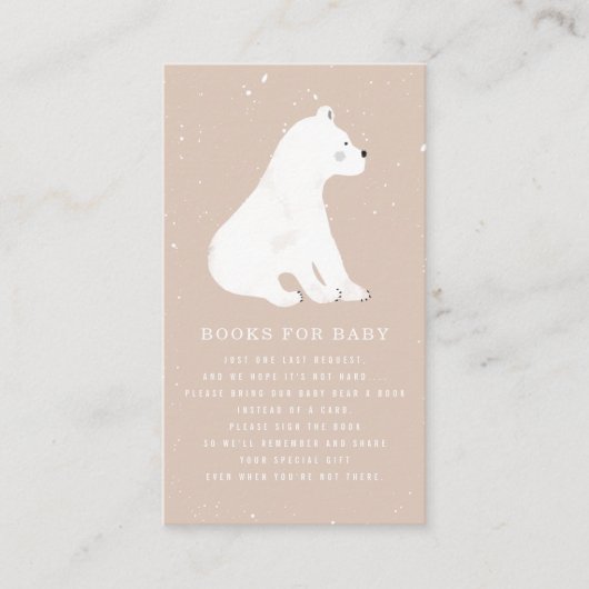 Polar Bear Winter Pink Babydusche Buchungsanfrage Begleitkarte (Vorderseite)