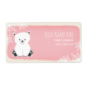 Polar Bear Winter Pink Girl Babydusche (Vorne)