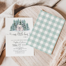 Polar Bear Winter Woodland Minimalistisch Babydusc