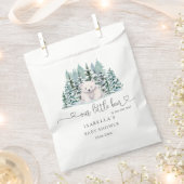 Polar Bear Winter Woodland Minimalistisch Babydusc Geschenktütchen (Ausgeschnitten)