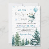 Polar Bear wir können frühzeitig abwarten Winter B Einladung (Vorderseite)