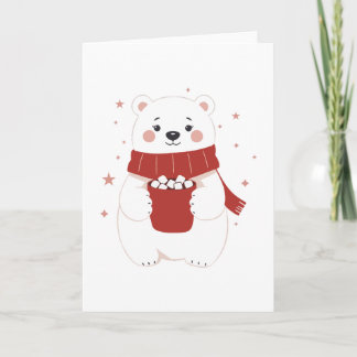 Polar Bear with Cocoa  Karte