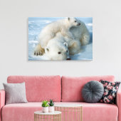 Polar_Bear_with_Cub Leinwanddruck (Insitu (Wohnzimmer))