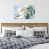 Polar_Bear_with_Cub Leinwanddruck (Insitu (Schlafzimmer))