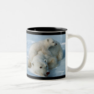 Polar_bear_with_cub, Polar_bear_with_cub Zweifarbige Tasse