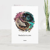 Polar Bear Wolf Yin Yang Graphic Arts Card Karte (Rückseite)