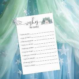 Polar Bear Woodland Babydusche Wünsche für Baby