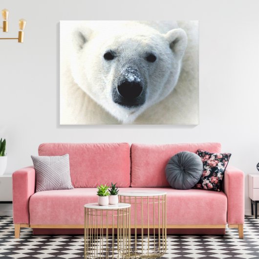 Polar Bear Wrapped Canvas Leinwanddruck (Insitu (Wohnzimmer))