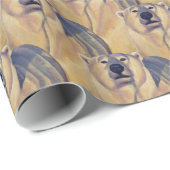 Polar Bear Wrapping Paper Bären Weihnachtspapier Geschenkpapier (Rolleneckpunkt)