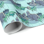 Polar Bear Wrapping Paper Bären Weihnachtspapier Geschenkpapier (Rolleneckpunkt)