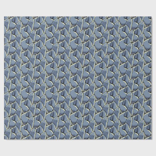 Polar Bear Wrapping Paper Bären Weihnachtspapier Geschenkpapier (Flach)