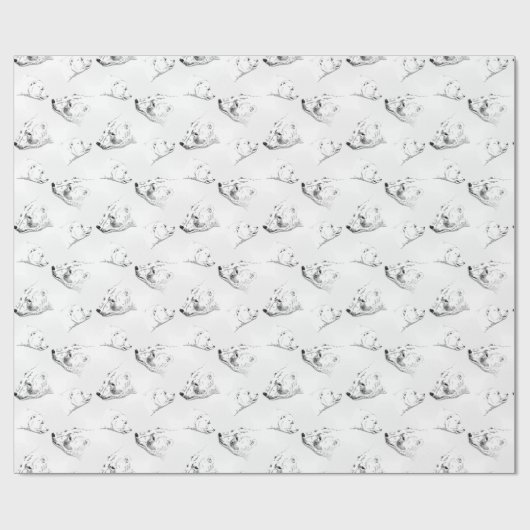 Polar Bear Wrapping Paper Bear Weihnachtsbuch Geschenkpapier (Flach)
