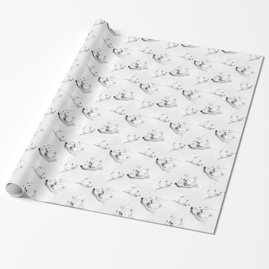 Polar Bear Wrapping Paper Bear Weihnachtsbuch Geschenkpapier (Ungerollt)
